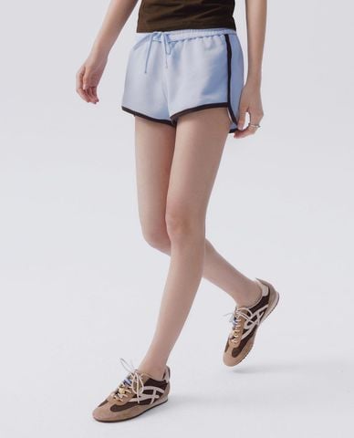  URBAN REVIVO - Quần short ngắn nữ thể thao phối viền 