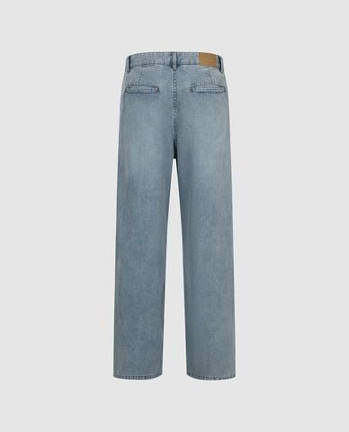  URBAN REVIVO - Quần jeans nam ống đứng wash bạc 