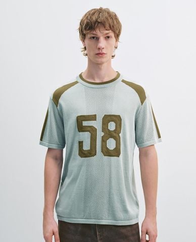  URBAN REVIVO - Áo thun nam cổ tròn tay ngắn thể thao 