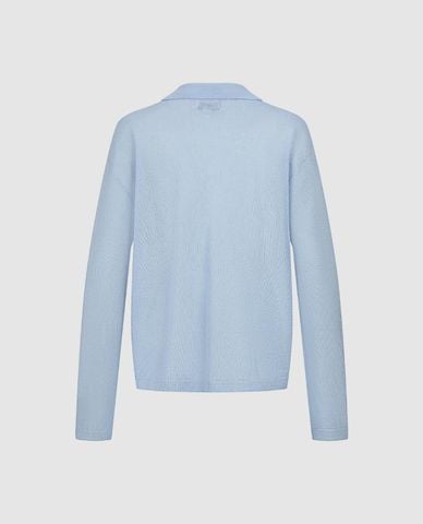  URBAN REVIVO - Áo dệt kim nữ cổ bẻ tay dài phối họa tiết 