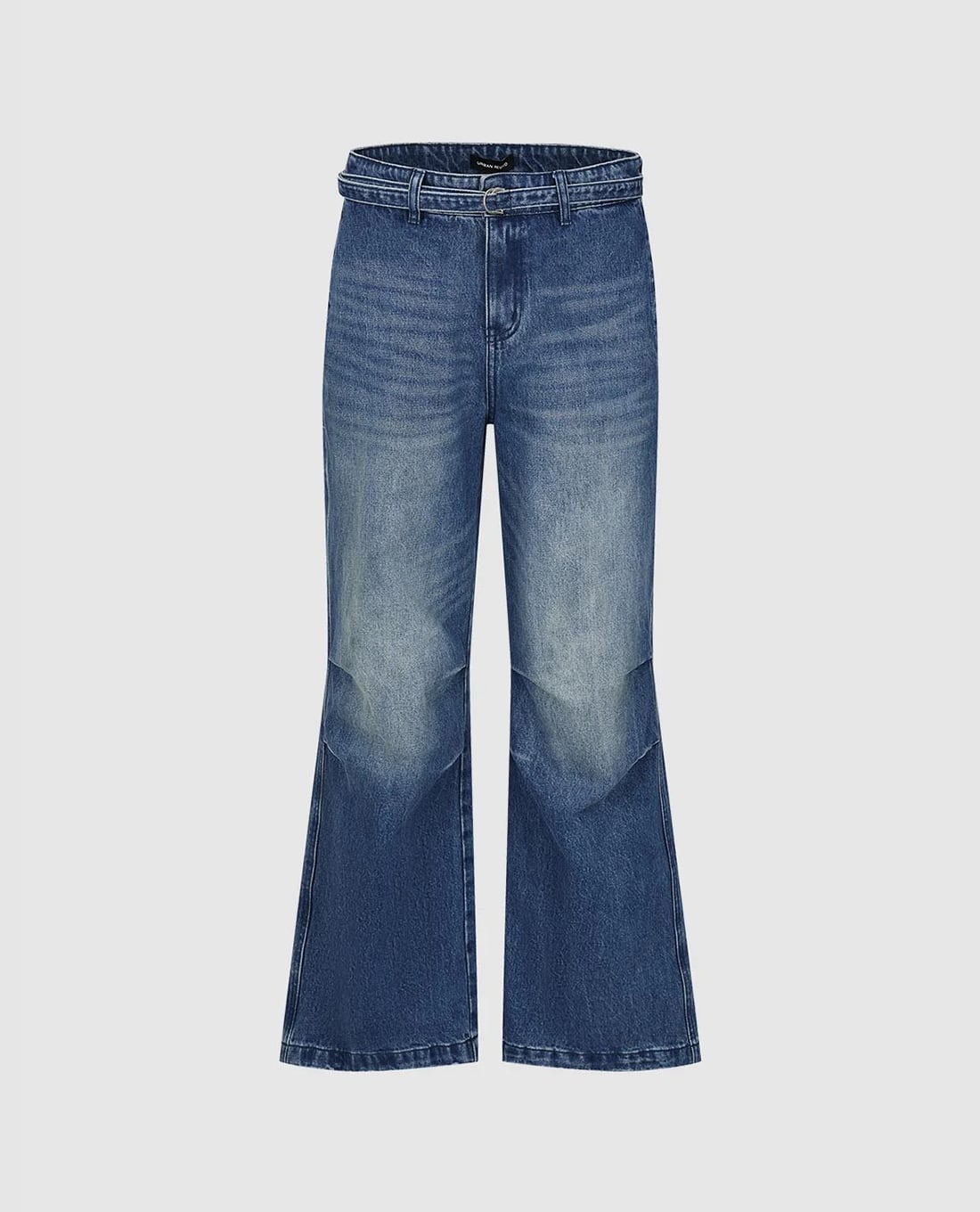 URBAN REVIVO - Quần jeans nam ống loe wash bạc