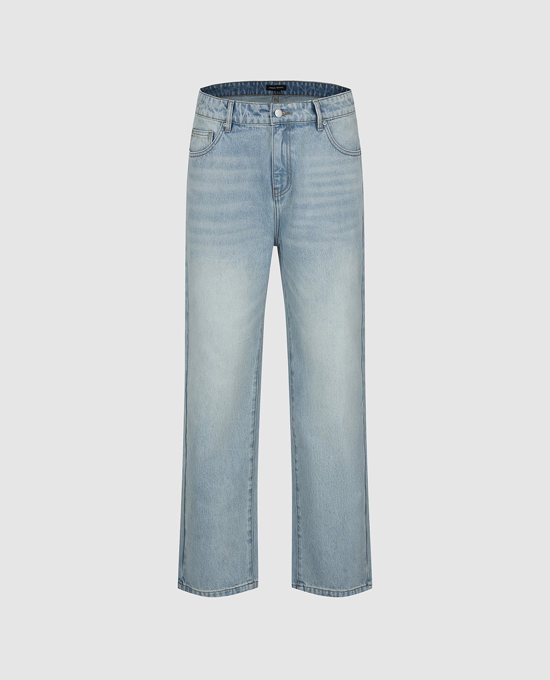URBAN REVIVO - Quần jeans nam ống đứng wash bạc