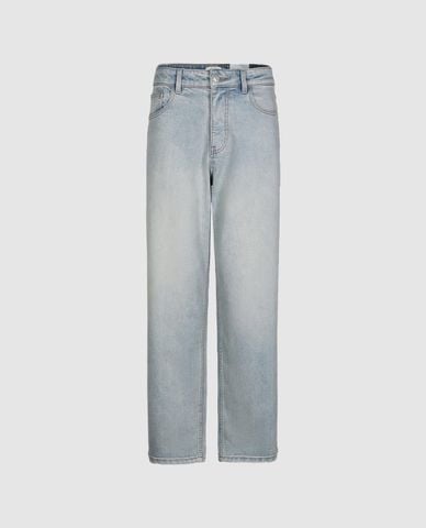  URBAN REVIVO - Quần jeans nam ống đứng wash bạc 