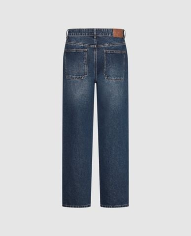  URBAN REVIVO - Quần jeans nam ống rộng wash bạc 