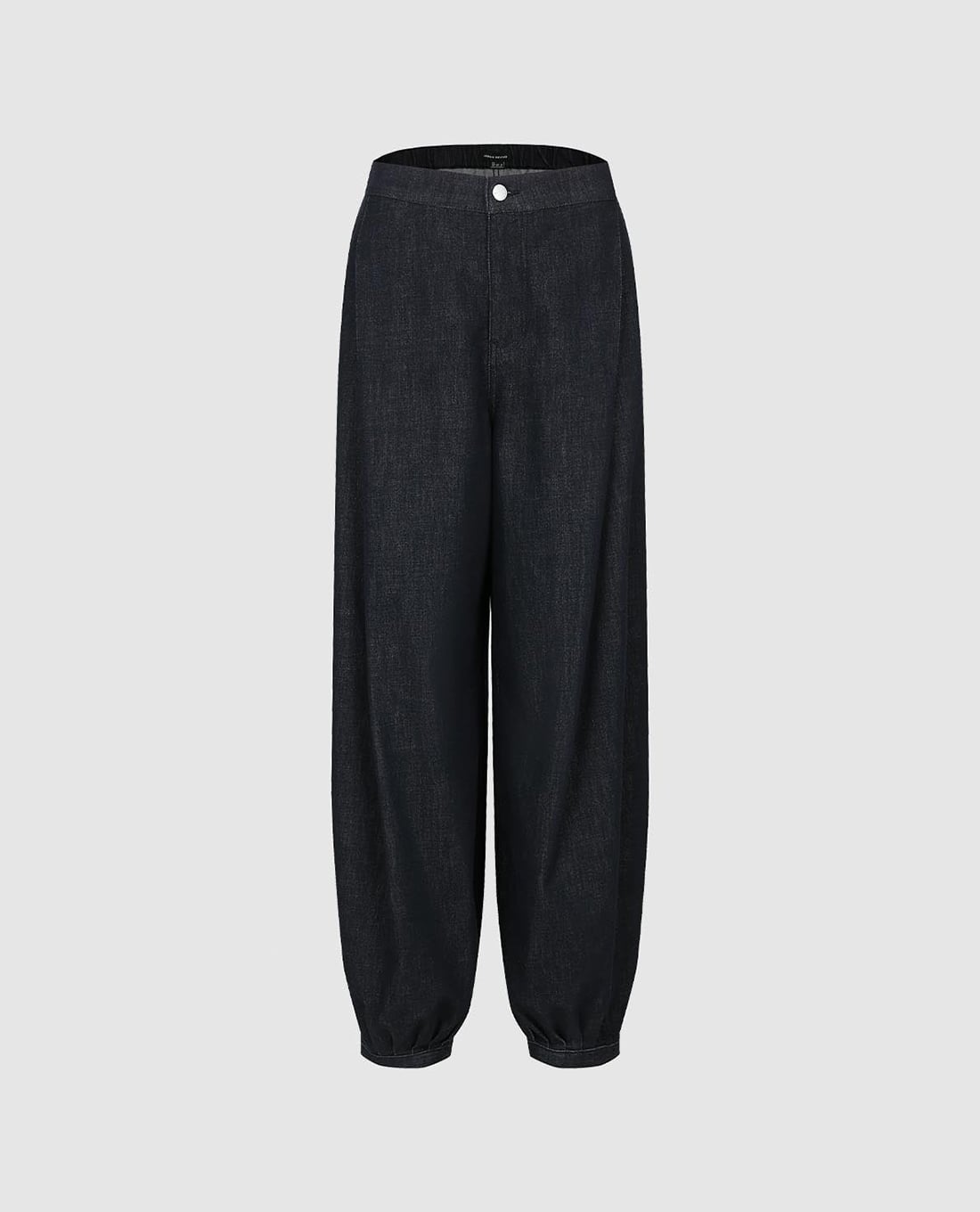 URBAN REVIVO - Quần jeans nữ ống rộng bo gấu