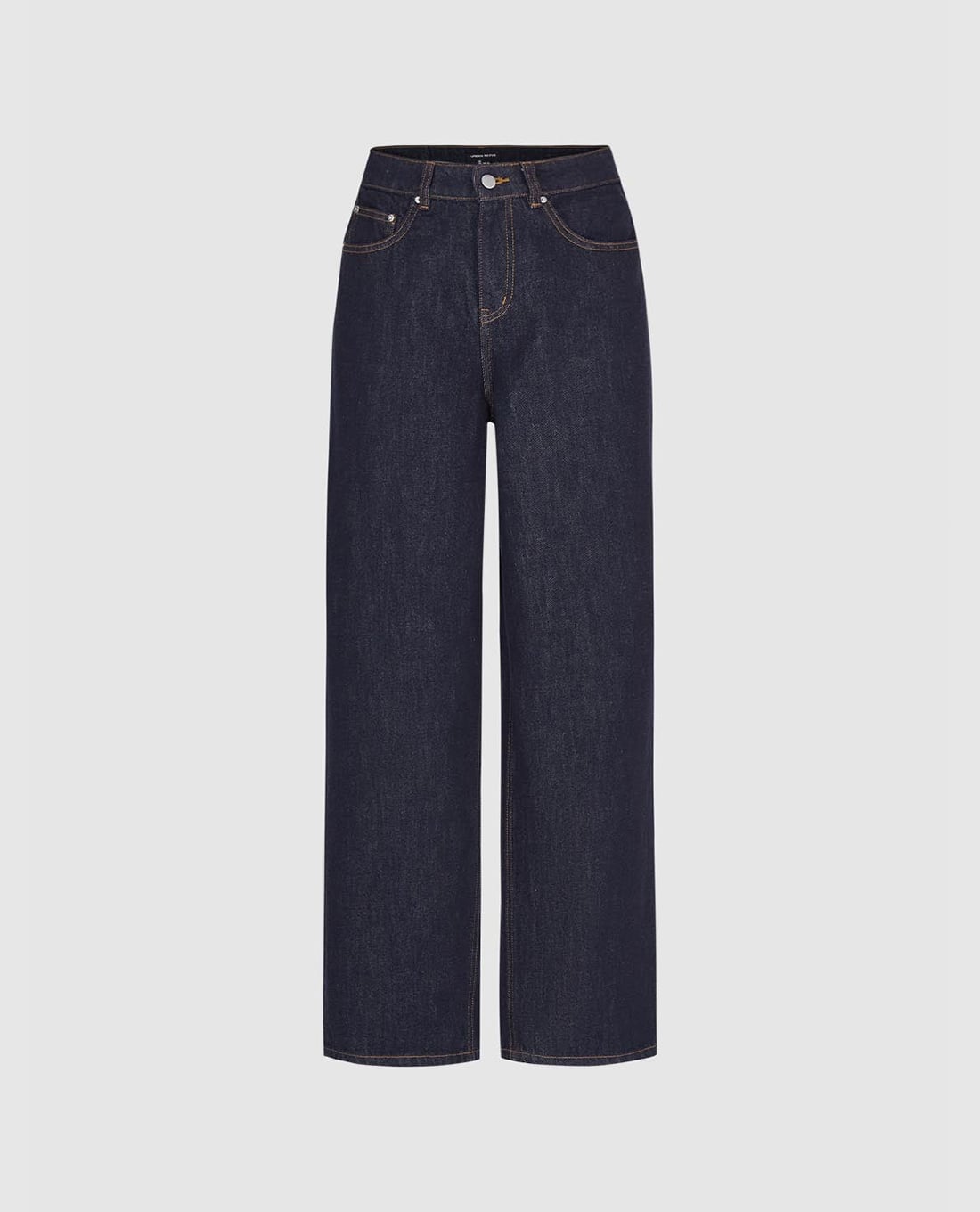 Urban Revivo - Quần jeans nữ ống đứng lưng cao