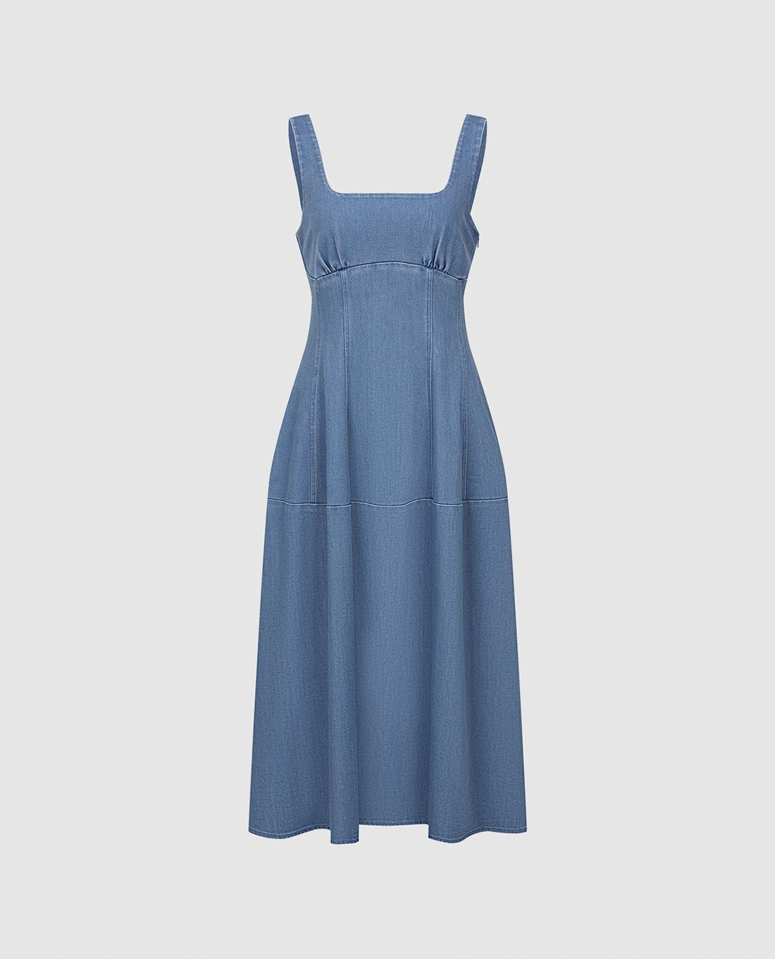 URBAN REVIVO - Đầm denim midi hai dây