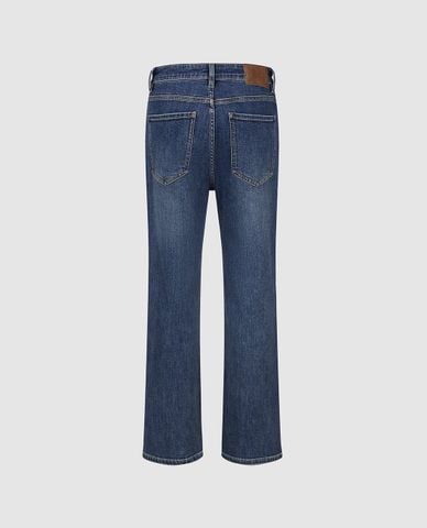  URBAN REVIVO - Quần jeans nữ ống đứng wash bạc 