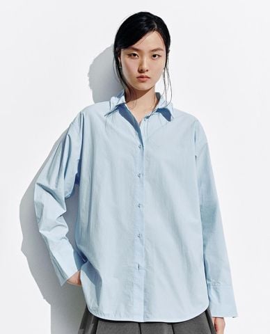  URBAN REVIVO - Áo sơ mi nữ cổ bẻ tay dài thắt nơ 