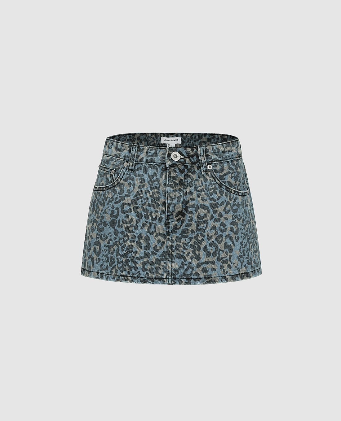 URBAN REVIVO - Quần short giả váy nữ họa tiết da báo