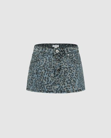  URBAN REVIVO - Quần short giả váy nữ họa tiết da báo 