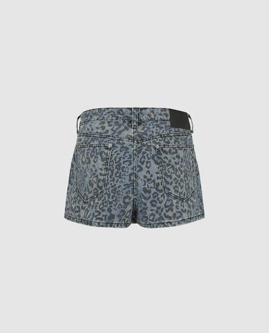  URBAN REVIVO - Quần short giả váy nữ họa tiết da báo 