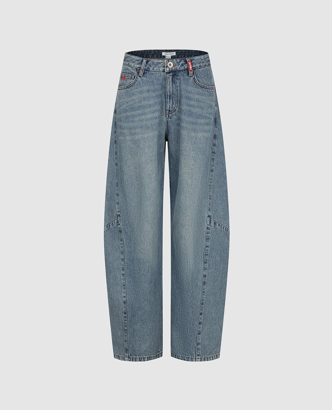 URBAN REVIVO - Quần jeans nữ ống rộng dáng cong