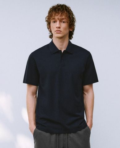  URBAN REVIVO - Áo polo nam cổ bẻ tay ngắn thanh lịch 