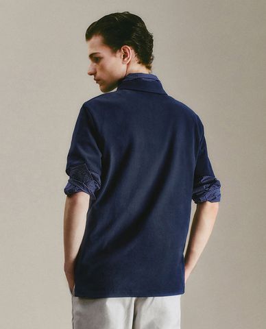  URBAN REVIVO - Áo polo nam cổ bẻ tay ngắn lịch lãm 