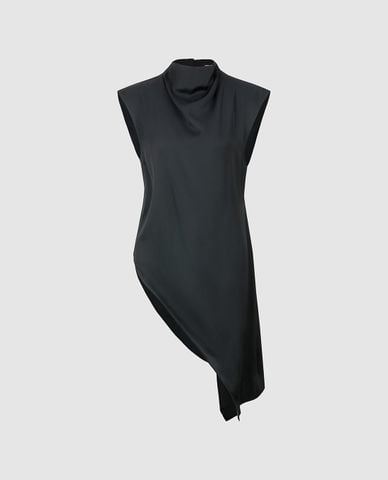  URBAN REVIVO - Áo sát nách nữ cổ đổ bất đối xứng 