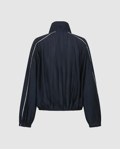  URBAN REVIVO - Áo khoác thể thao nữ cổ trụ tay dài phối viền 