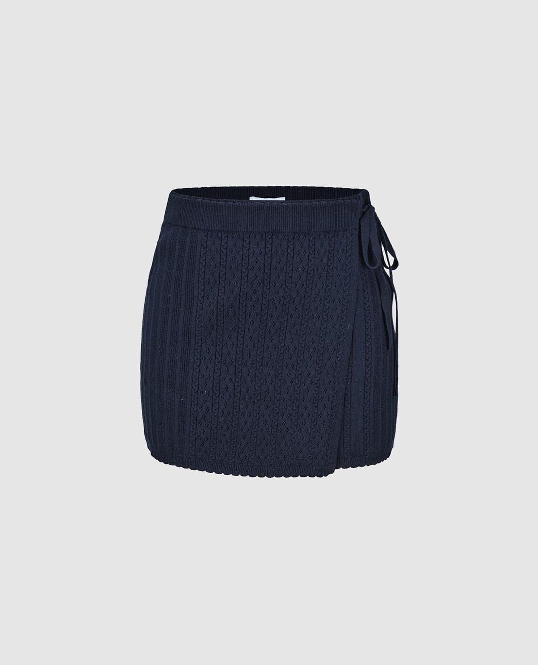 URBAN REVIVO - Chân váy dệt kim mini thắt nơ
