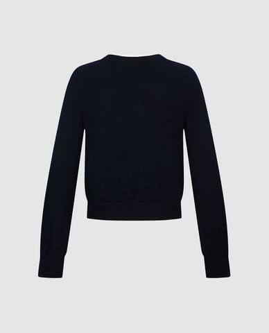  URBAN REVIVO - Áo khoác cardigan nữ cổ tròn thêu họa tiết 