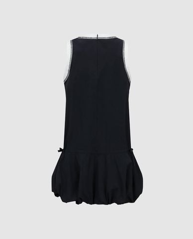  URBAN REVIVO - Đầm sát nách mini cổ tròn dáng phồng 