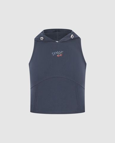  URBAN REVIVO - Áo sát nách nữ phom croptop phối mũ 