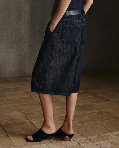  URBAN REVIVO - Quần short jeans nữ kèm thắt lưng 