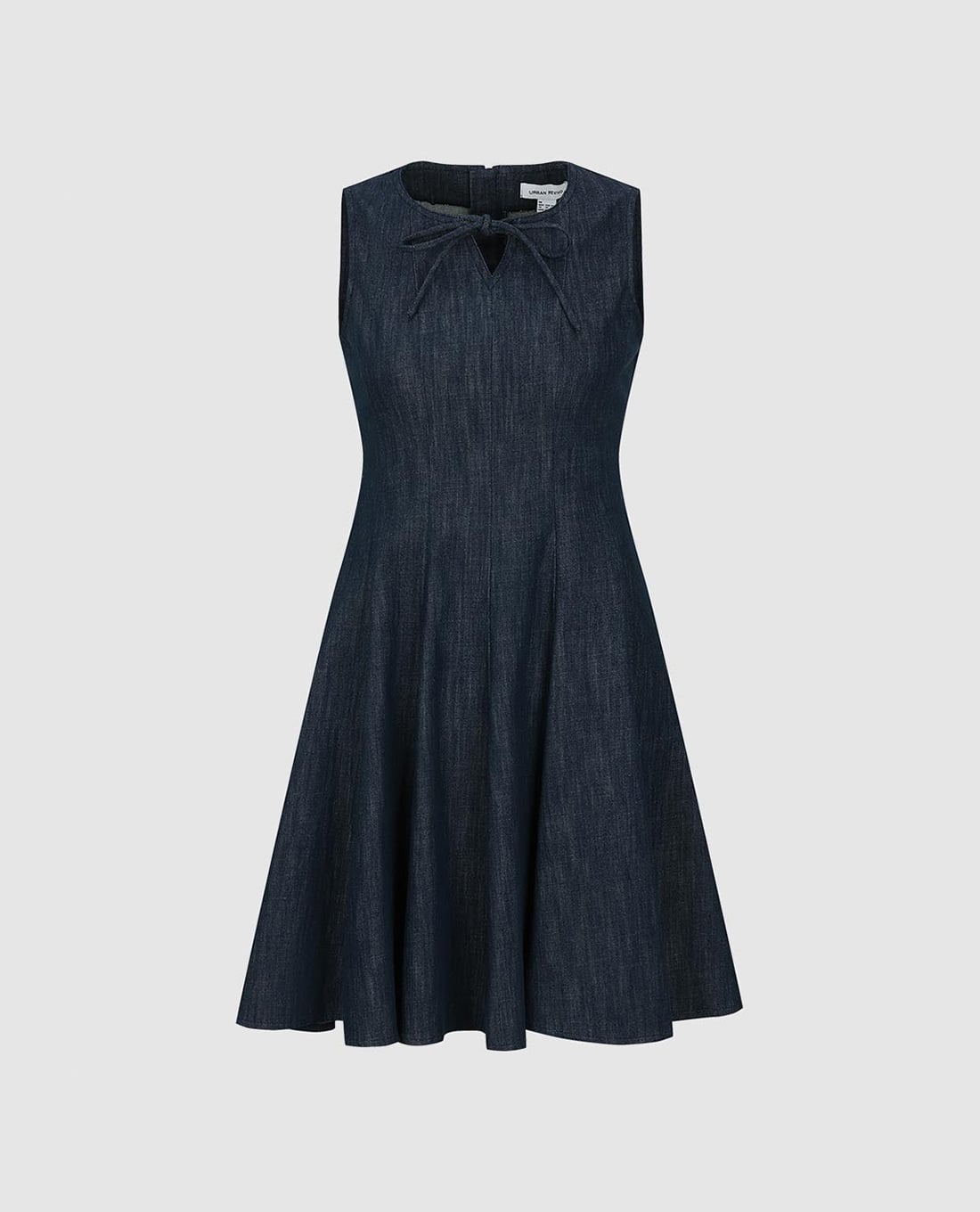 URBAN REVIVO - Đầm denim mini sát nách dáng xòe