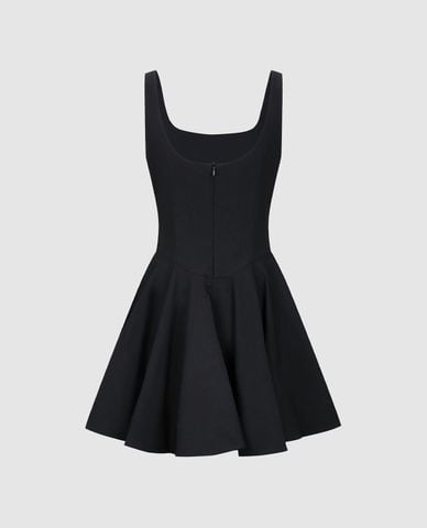  URBAN REVIVO - Đầm hai dây mini bản lớn dáng xòe 