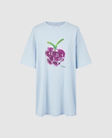  URBAN REVIVO - Áo thun nữ cổ tròn tay ngắn in họa tiết 