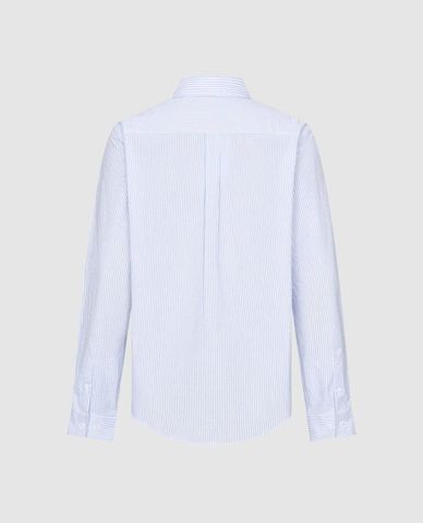  URBAN REVIVO - Áo sơ mi nam cổ bẻ tay dài phối sọc 