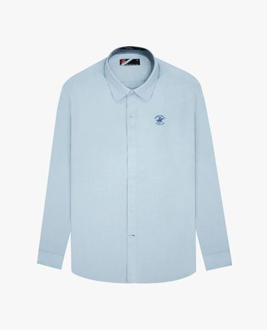  BEVERLY HILLS POLO CLUB - Áo sơ mi nam cổ bẻ tay dài thêu logo 