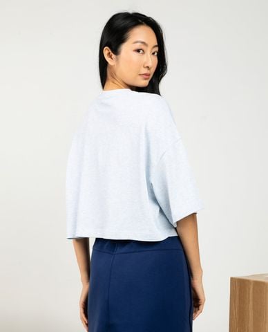  SKECHERS - Áo croptop nữ cổ V tay ngắn Authentic 