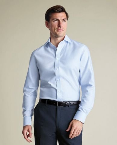  CHARLES TYRWHITT - Áo sơ mi nam cổ bẻ tay dài kẻ sọc Greenwich 