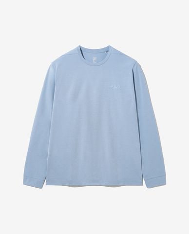  FILA - Áo thun unisex cổ tròn tay dài 