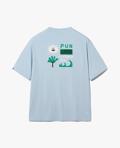  FILA - Áo thun unisex tay ngắn Public Summer Graphic 