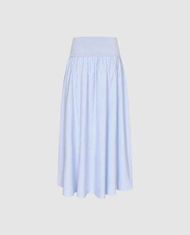  URBAN REVIVO - Chân váy maxi phom suông lưng thun 