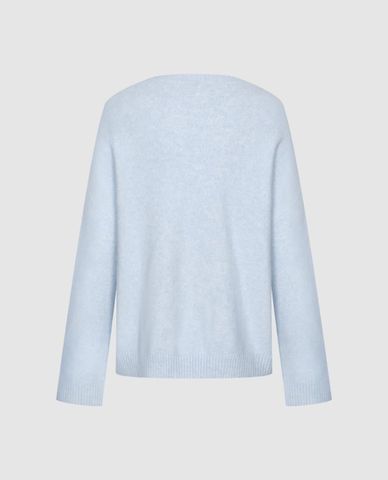  URBAN REVIVO - Áo dệt kim nữ cổ tròn tay dài 