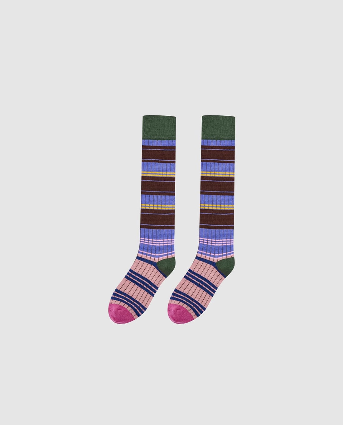 URBAN REVIVO - Vớ nữ cổ cao họa tiết kẻ sọc