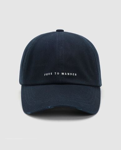  URBAN REVIVO - Nón bóng chày nam thêu chữ 