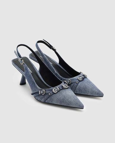  URBAN REVIVO - Giày sandals cao gót nữ mũi nhọn 