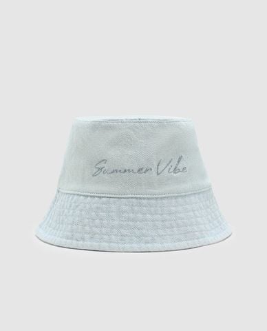  URBAN REVIVO - Nón bucket unisex thêu chữ 