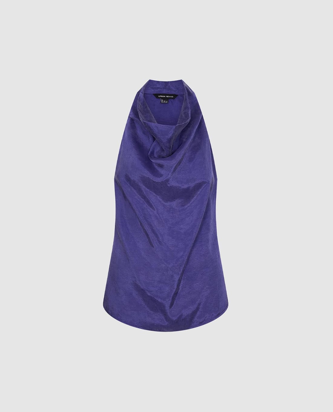 URBAN REVIVO - Áo kiểu nữ cổ yếm xếp nếp