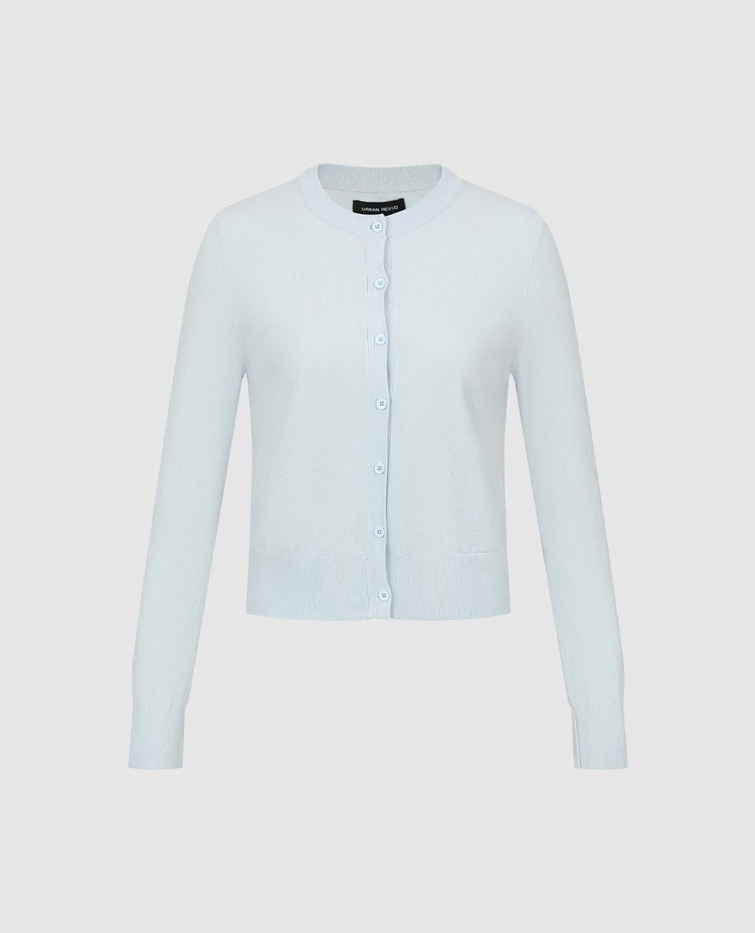 URBAN REVIVO - Áo khoác cardigan nữ cổ tròn phom ôm