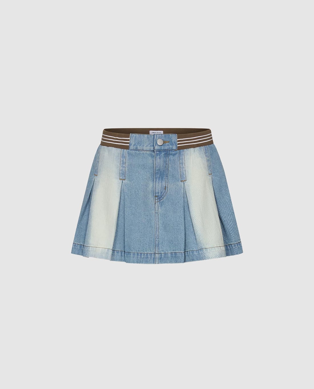 URBAN REVIVO - Chân váy denim mini xếp li
