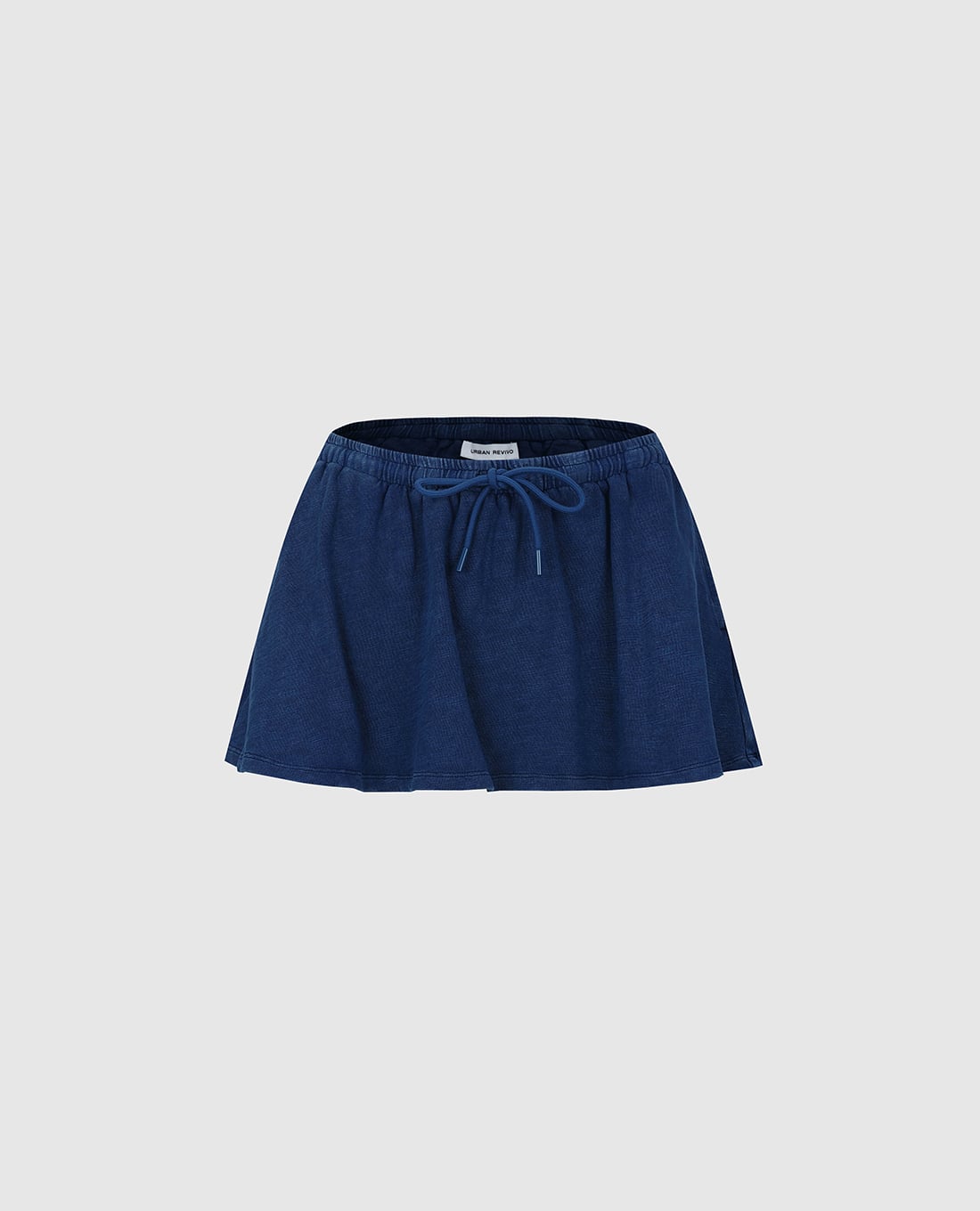 URBAN REVIVO - Chân váy chữ A mini lưng thun dây rút