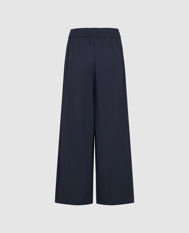  URBAN REVIVO - Quần nữ ống rộng lưng thun phối dây rút 