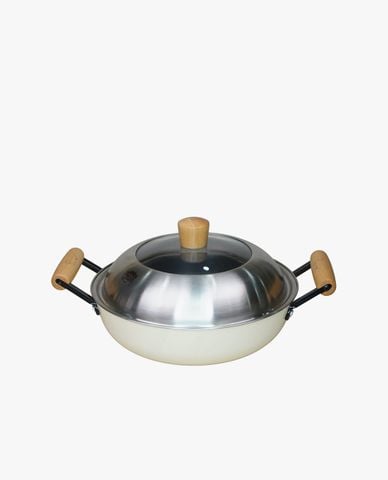  LA GOURMET - Chảo gang tráng men 2 tay cầm Nitrigan 