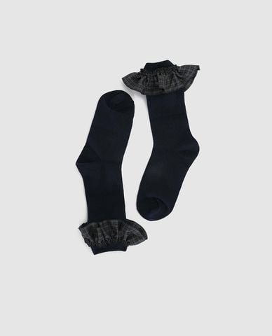  URBAN REVIVO - Vớ nữ cổ cao viền bèo 