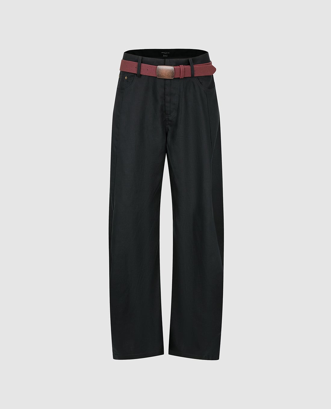 URBAN REVIVO - Quần dài nữ ống rộng kèm thắt lưng