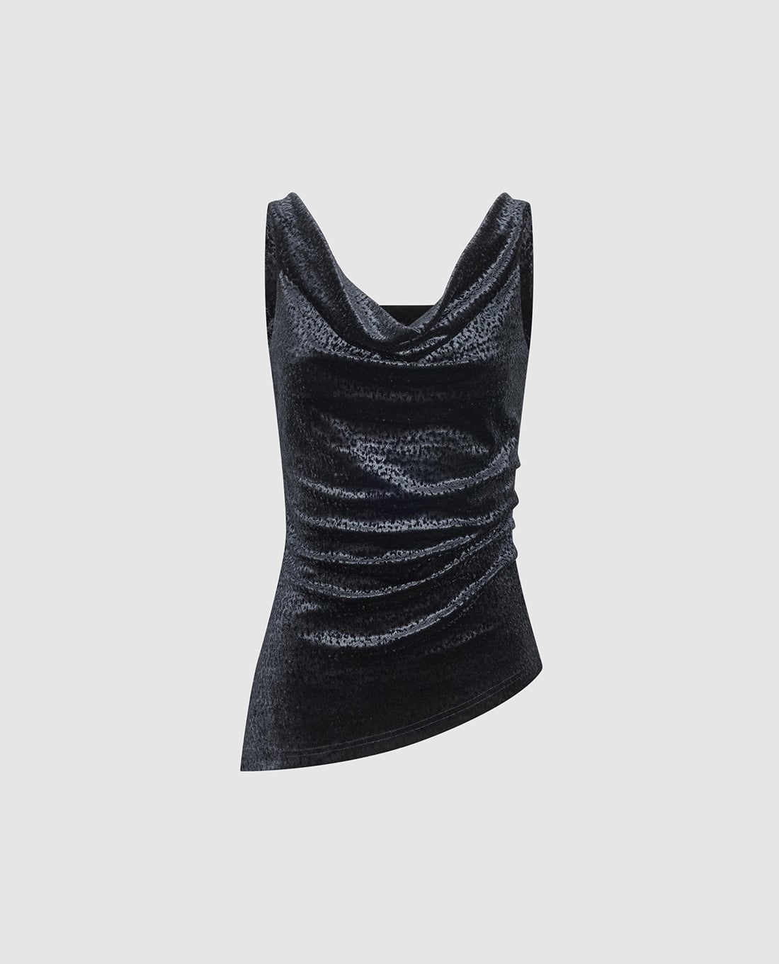 URBAN REVIVO - Áo sát nách nữ cổ đổ bất đối xứng